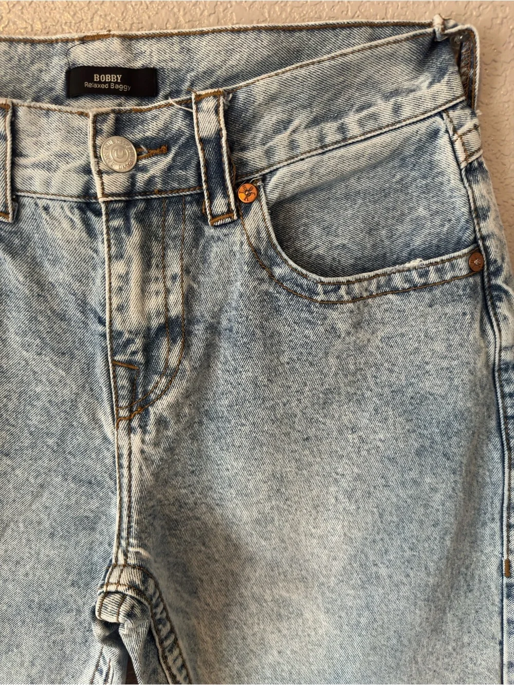 True Religion Light Blue High-Rise Denim Jeans